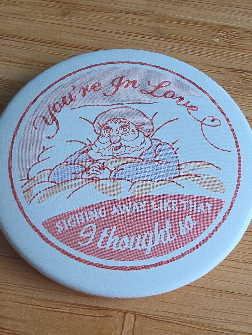 Studio Ghibli Howl's Moving Castle You're In Love Round Pin
